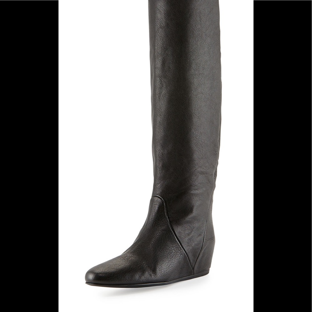 Lanvin Hidden Wedge Knee Boots.